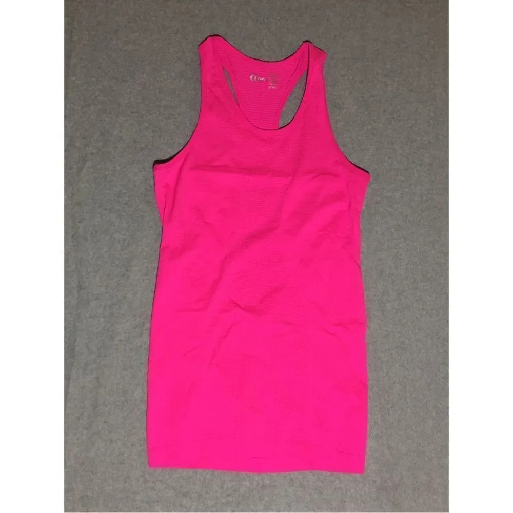 Womens Zyia Tank Top Size Small Hot Pink Workout Athletic Athleisure Cute